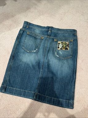 Dolce & Gabbana denim midi skirt - size Italian 46